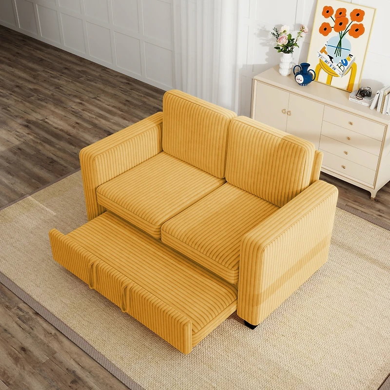 Streamdale Furniture Corduroy 2-Seat Pull-Out Sofa Bed