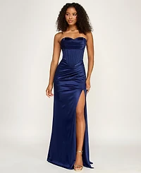 Katia Rae Women's Corset Lace-Up Back Sweetheart Neck Gown