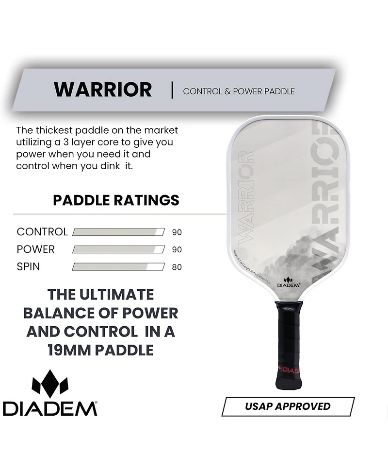 Diadem Warrior Classic v1 Pickleball Paddle
