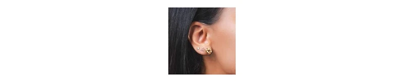 The Lovery Polished Rope Knot Stud Earrings 14K Gold