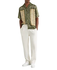 Reiss Men's Paisley-Print Cuban-Collar Shirt