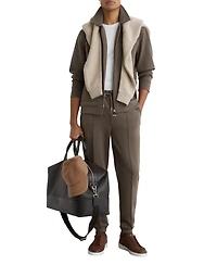 Reiss Men's Premium Interlock Zip-Through Overshirt