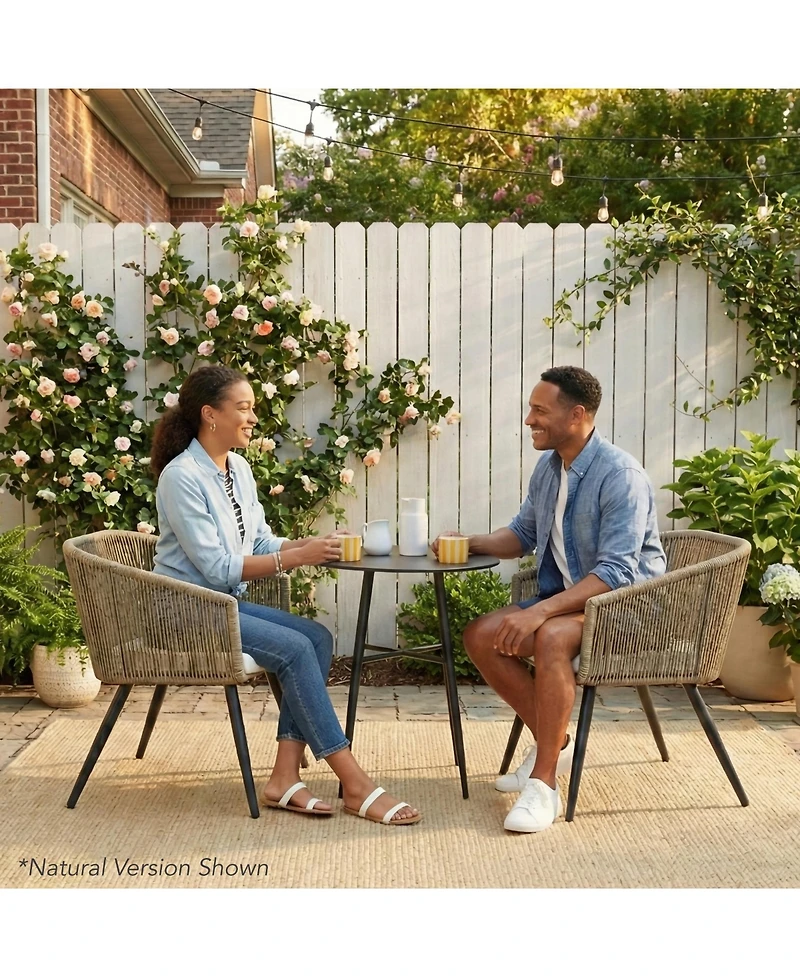 Best Choice Products Set of 2 Indoor Outdoor Patio Dining Chairs Woven Wicker Seating 250lb Capacity - Gray/Black