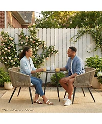 Best Choice Products Set of 2 Indoor Outdoor Patio Dining Chairs Woven Wicker Seating 250lb Capacity - Gray/Black