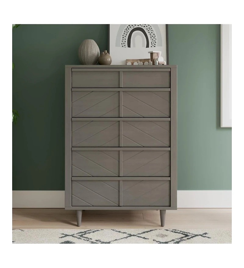 Child Craft Pine Wood & Mdf 5 Drawer Chest