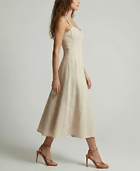 Taylor Petite Sleeveless Sweetheart Neck Midi Dress