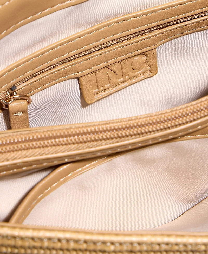 I.n.c. International Concepts Soft Ajae 3D Floral Straw Crossbody Handbag, Macy's Exclusive