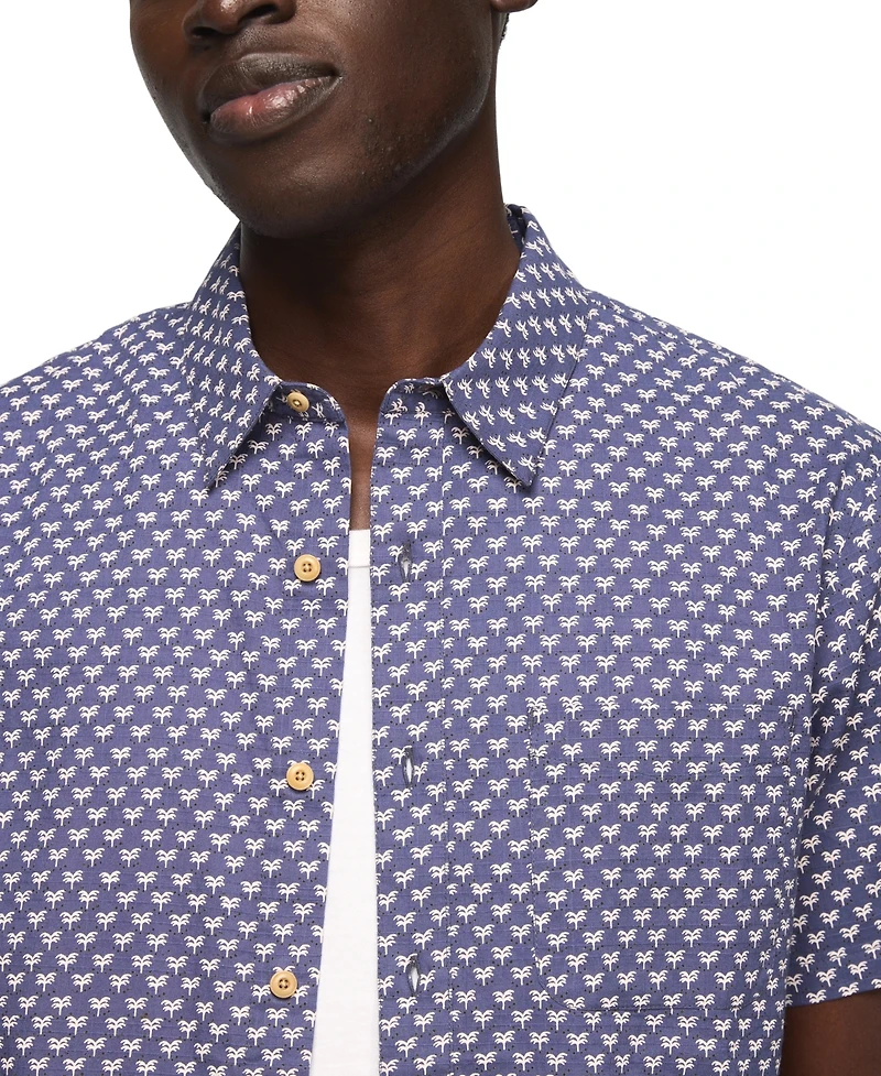 Lucky Brand Men's Short Sleeve Print San Gabriel Shirt