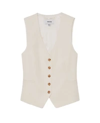 Reiss Women's Malin Button-Through Tailored Waistcoat