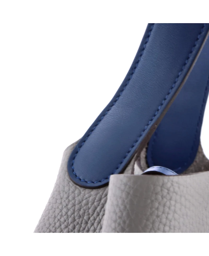 Pre-Owned HERMES Mm Bicolor Picotin Lock Bag Clemence with Swift