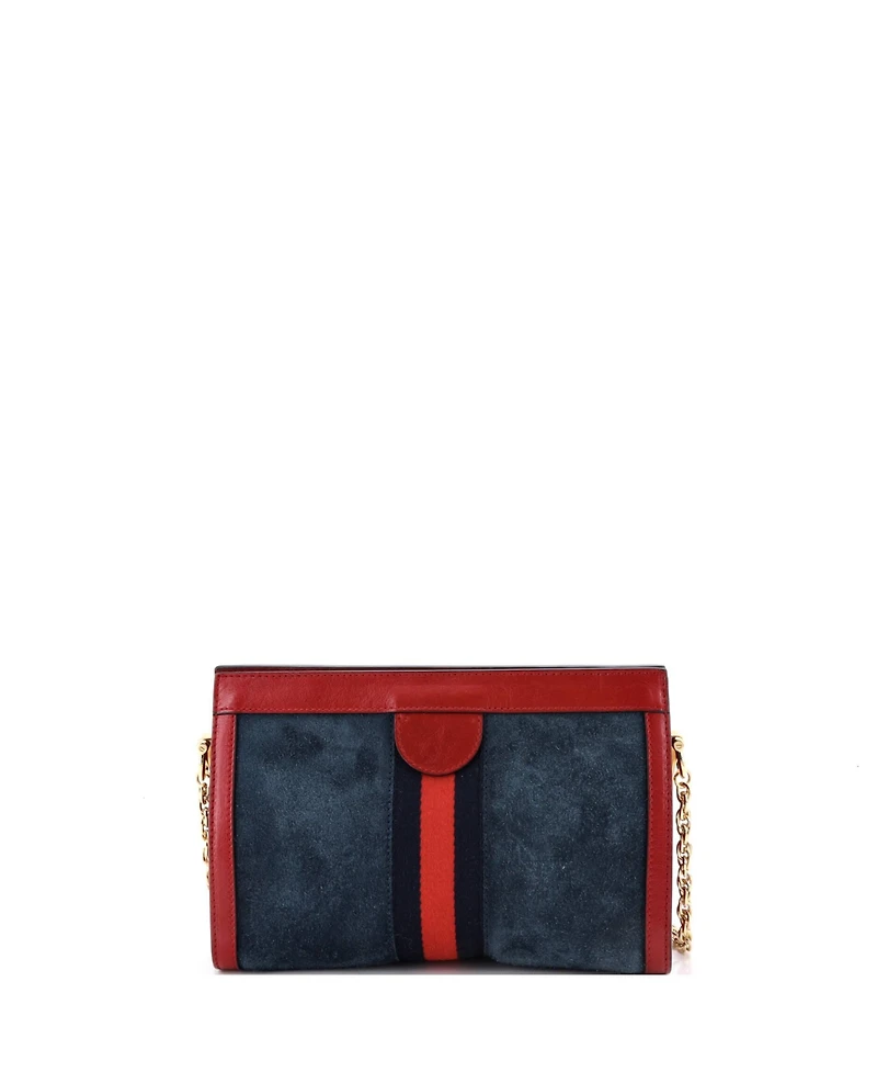 Pre-Owned Gucci Small Ophidia Chain Shoulder Bag Suede