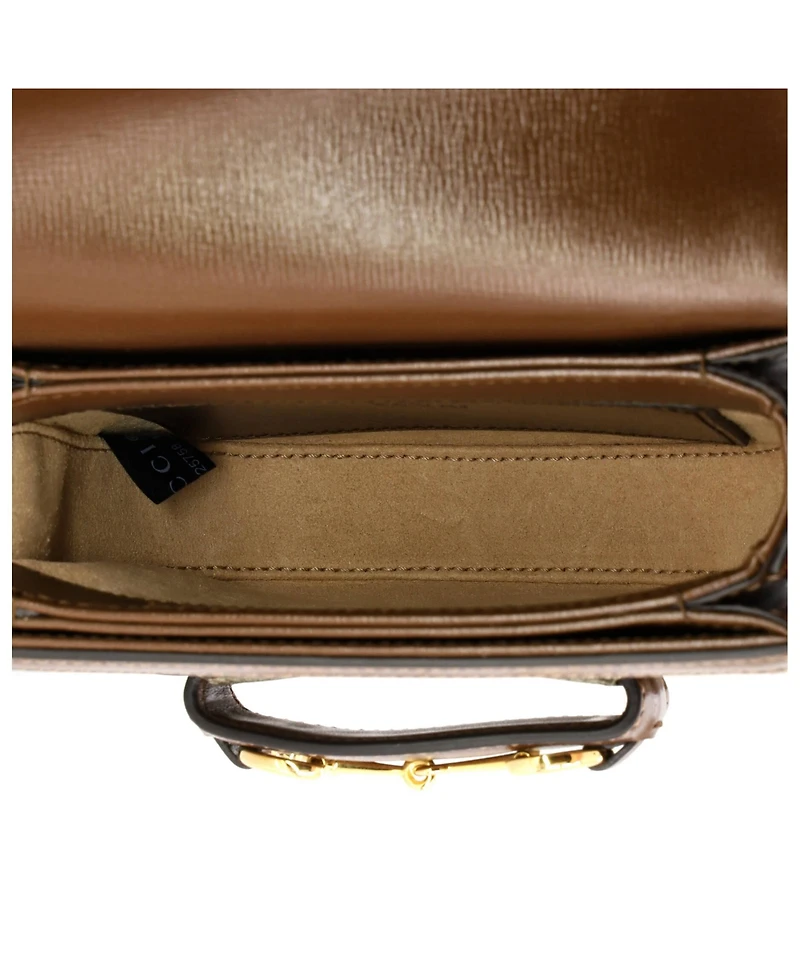 Pre-Owned Gucci Mini Horsebit 1955 Belt Bag Gg Coated Canvas with Leather