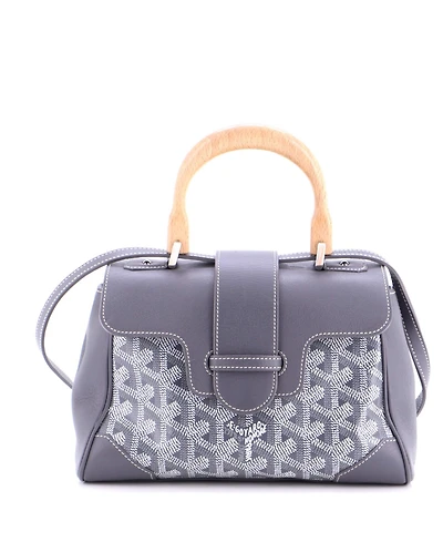 Pre-Owned Goyard Mini Saigon Top Handle Bag Coated Canvas with Leather