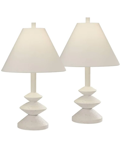 360 Lighting Ashely 24 1/2" High Mid Century Modern Accent Table Lamps Set of 2 Finish Living Room Bedroom Bedside