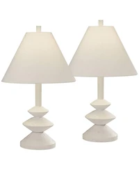 360 Lighting Ashely 24 1/2" High Mid Century Modern Accent Table Lamps Set of 2 Finish Living Room Bedroom Bedside