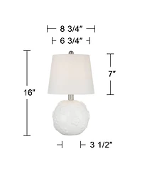 360 Lighting Arianna 16" High Flower Ceramic Accent Table Lamp