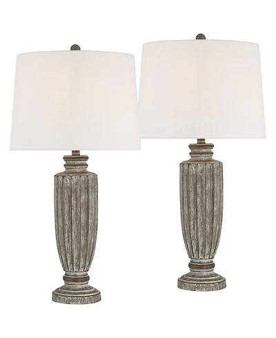 360 Lighting Lockland 31" High Antique Column Table Lamp Set of 2