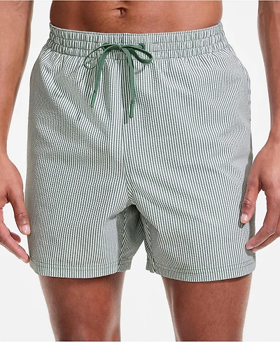 Lands' End Men's 5" Seersucker Volley with Hydroliner Swim Trunk