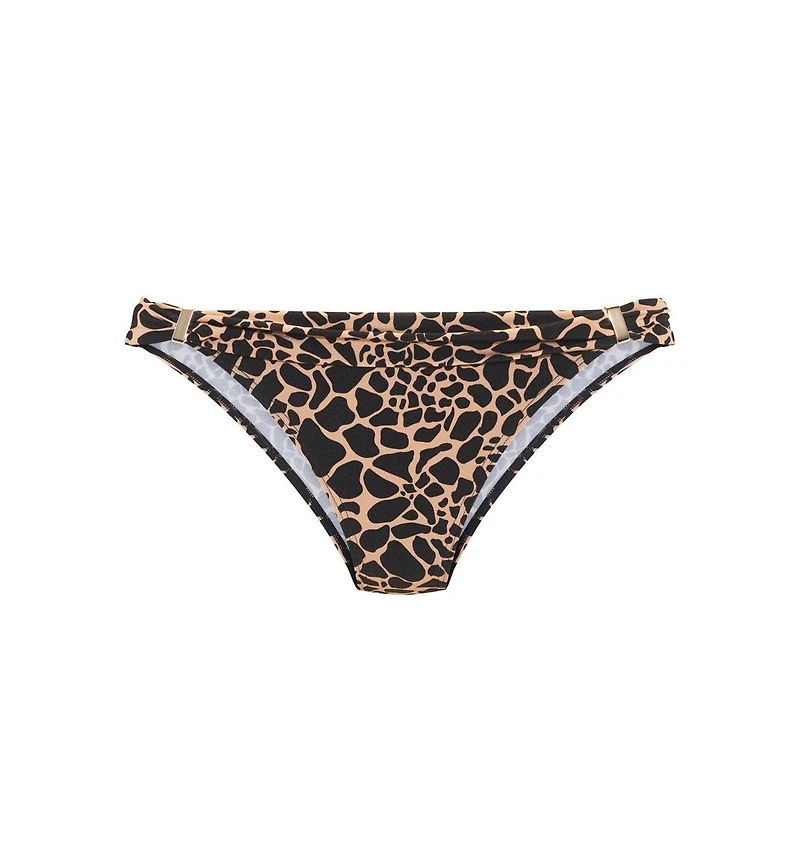 Lascana Women's Giraffe Print Fold Over Bikini Swimsuit Bottom