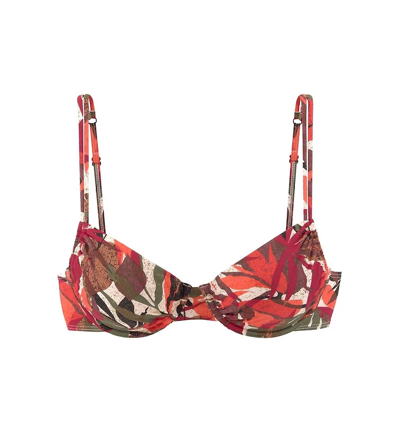 Lascana Women's Tropical Print Underwire Bikini Swimsuit Top Bra Sizing