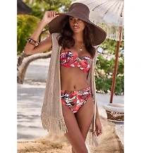 Lascana Women's Tropical Mid Rise Bikini Swimsuit Bottom