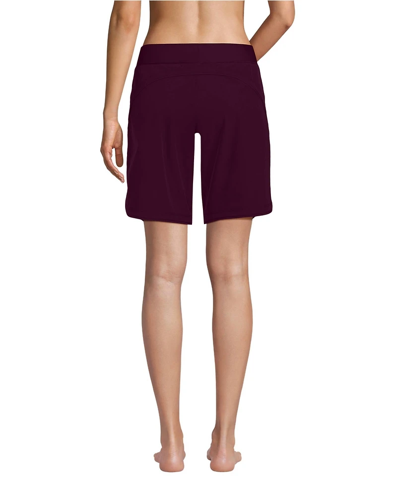Lands' End Women's Long 9" Board Shorts with Panty