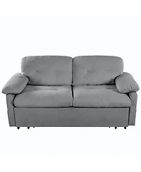 Streamdale Furniture Convertible Pull-Out Queen Sleeper Sofa with Storage & Casters