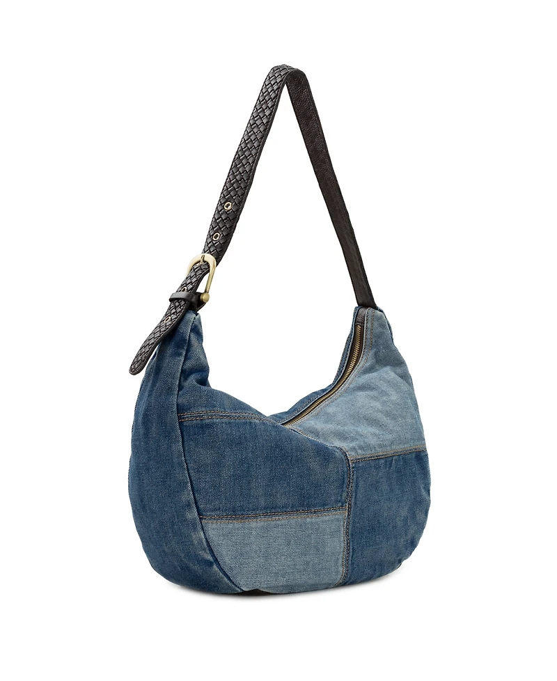 Patricia Nash Lou Denim Patchwork Hobo Handbag