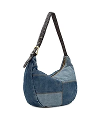 Patricia Nash Lou Denim Patchwork Hobo Handbag