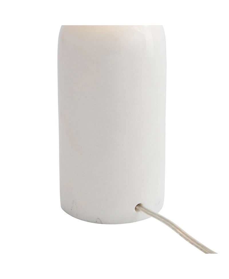 360 Lighting Ben 25" High Small Cylinder Modern Glam Table Lamp Marble Finish Living Room Bedroom Bedside