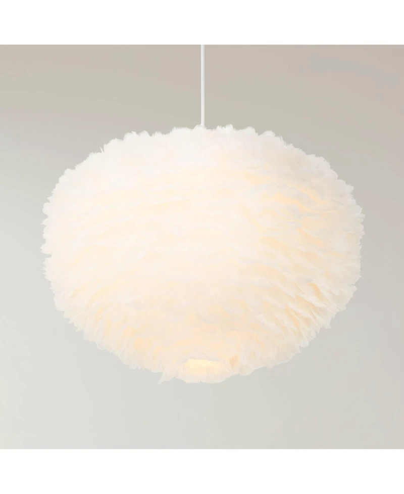 Possini Euro Design Possini Euro Branta 20 1/2"W White Goose Feather Modern Pendant Light