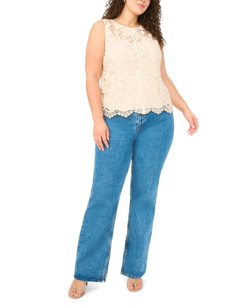 Vince Camuto Plus Sleeveless Crew Neck Top