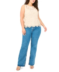 Vince Camuto Plus Sleeveless Crew Neck Top