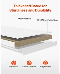 Gouun Desktop Bookshelf Hutch with Open Storage for Office Desk