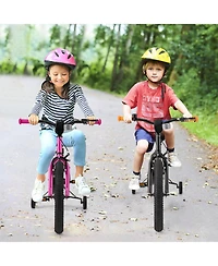 Slickblue Kids Bicycle with Adjustable Seat and Removable Wheels