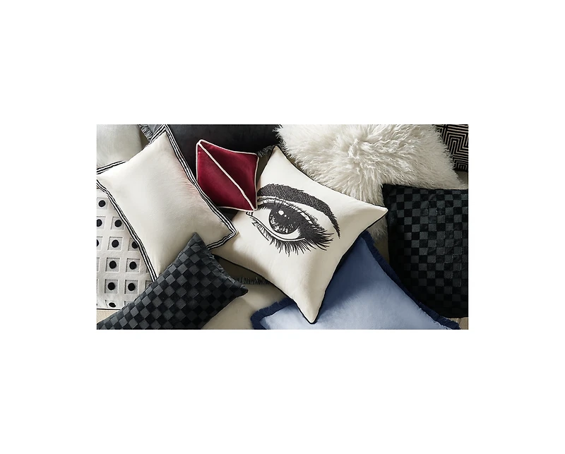 Z Gallerie Demure Embroidered Pillow