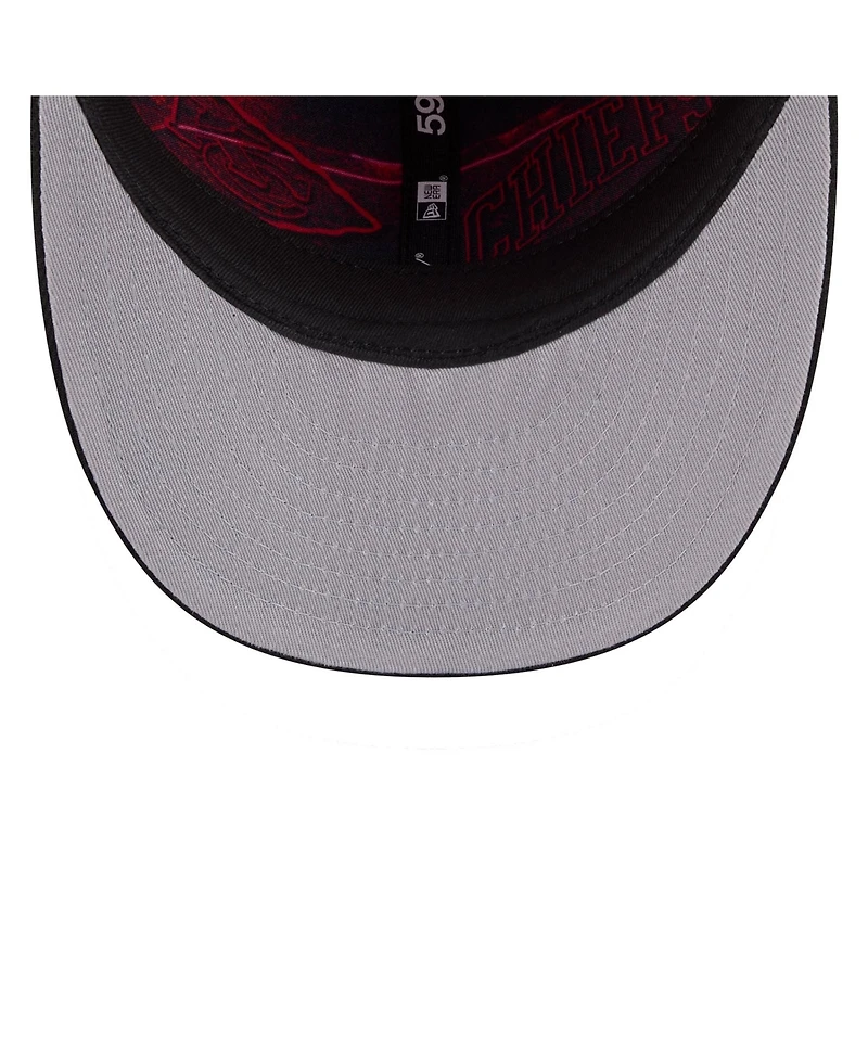 New Era Men's Red/Black Kansas City Chiefs 2026 Nfl Draft Pre-Curved 59FIFTY Fitted Hat