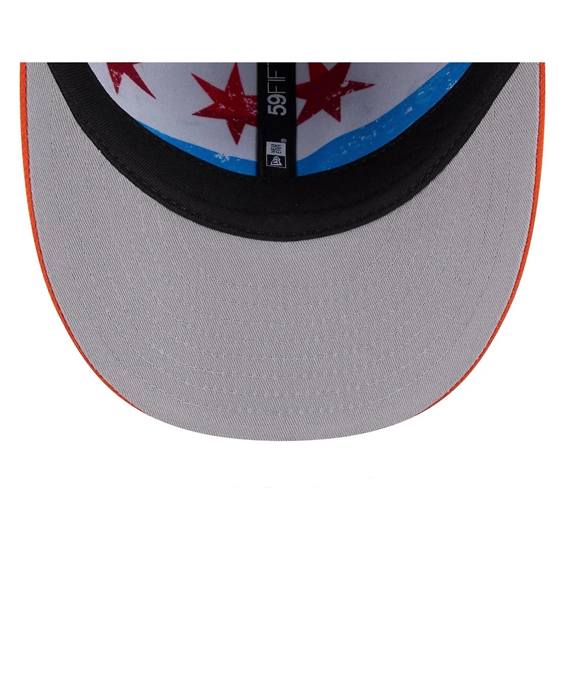 New Era Men's Navy/Orange Chicago Bears 2026 Nfl Draft Pre-Curved 59FIFTY Fitted Hat