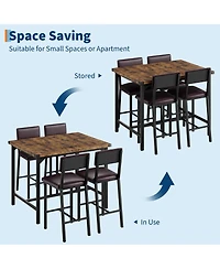 gaomon 2-Person Rustic Counter-Height Dining Table Set