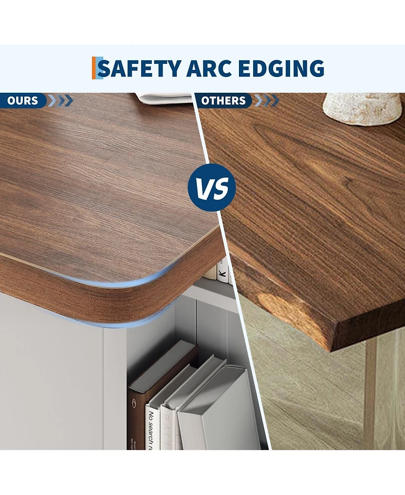 gaomon Space-Saving Folding Dining Table with Drawer and Wheels