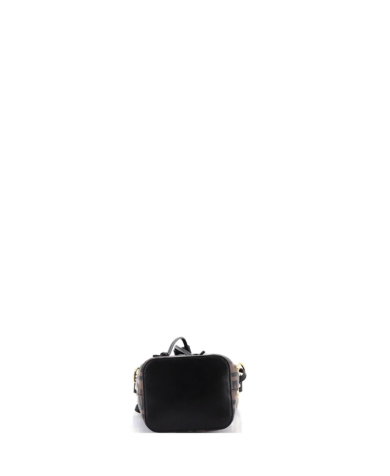 Pre-Owned Fendi Mini Mon Tresor Bucket Bag Zucca Embossed Leather