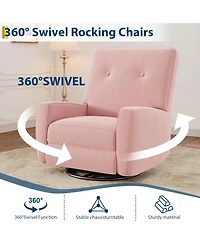 gaomon Swivel Rocker Recliner Chair with 360degree(s) Gliding Motion for Living Room, Bedroom, Office