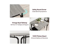 gaomon 3-Piece 2-Person Vintage Square Dining Table Set