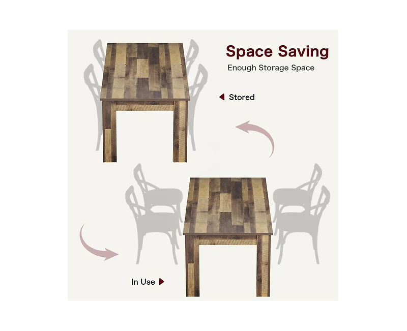 gaomon 4-6 Person 63" Farmhouse Rectangular Dining Table