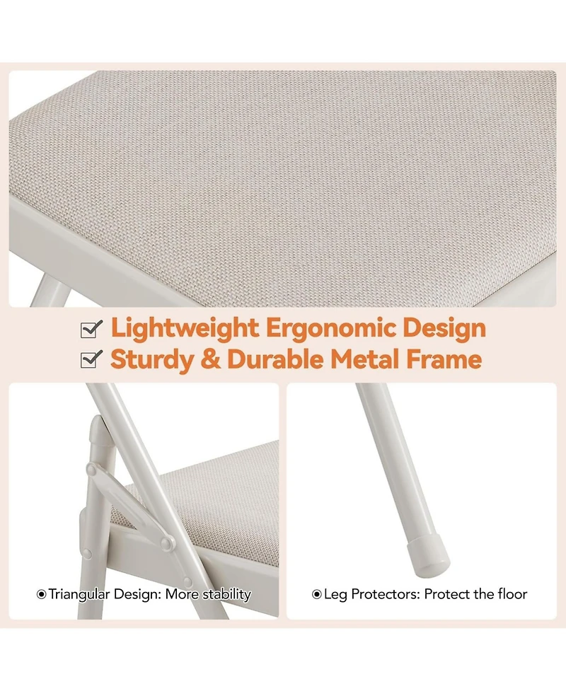 gaomon Dining Chair Aptliton Set of 4 Black High Back Folding Chairs Pu Leather Foldable Chairs for Kitchen Dining Room