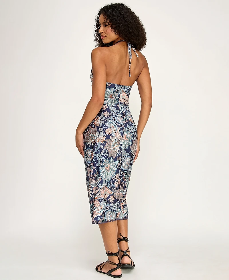 Seni & Cade Juniors' Paisley Print Midi Dress