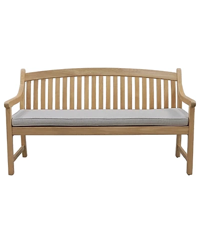 Bristol 62" Teak Wood 3 Seater Bench with Cushion, Created for Macy's