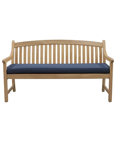 Bristol 62" Teak Wood 3 Seater Bench with Cushion, Created for Macy's