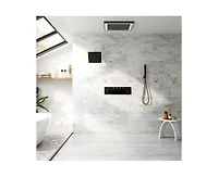 Casainc Rainfall Symphony 4-Function 12inch Dual Shower Head Pressure-Balanced Shower System with Bathtub Spout