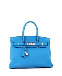 Pre-Owned HERMES Birkin 30 Handbag Verso Togo with Palladium Hardware